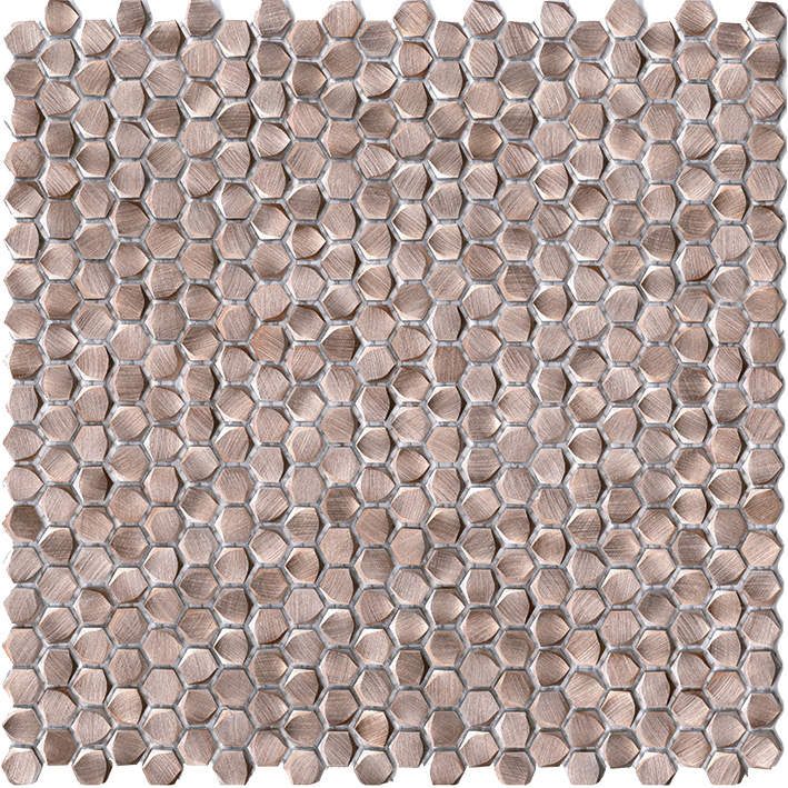 L244008691 Настенная Gravity Aluminium Hexagon Rose Gold 30.7x30.4