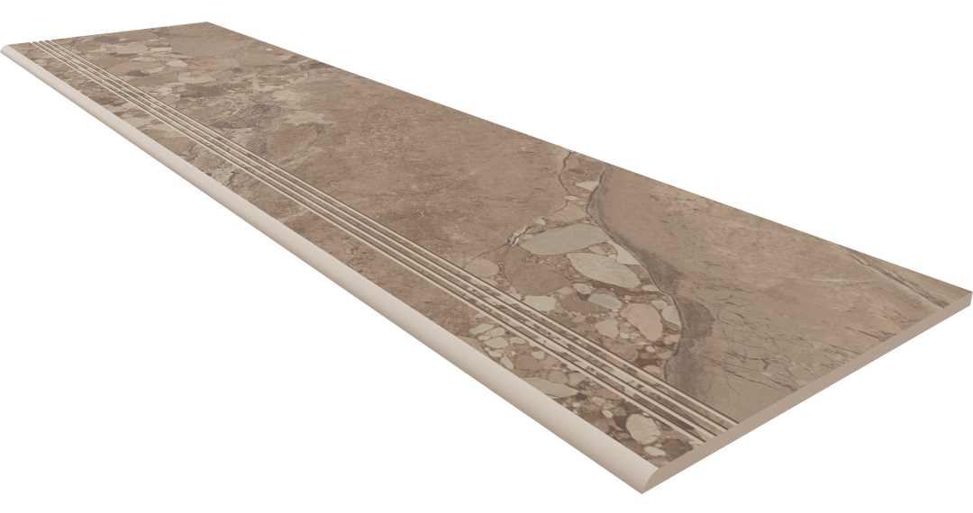 Ступень Oceanmist OM03 Brown неполированная с насечками 30x120