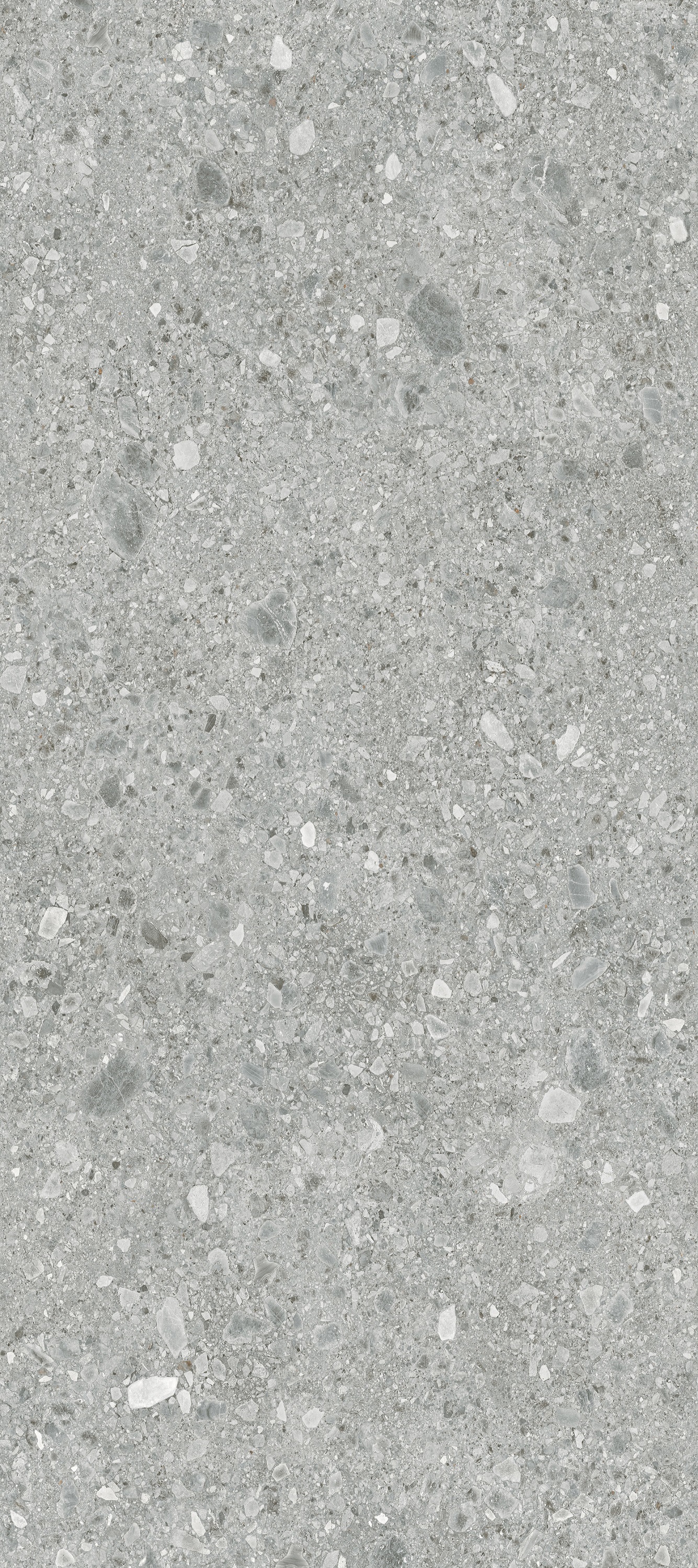 На пол Terrazzo Light Grey Спеченный камень 1200x2700x6