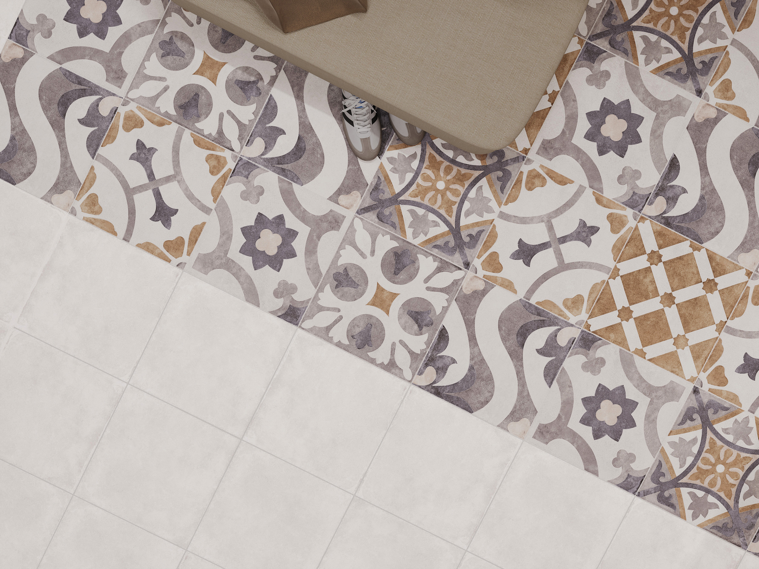 A17930 На пол Carpet Светло-бежевый рельеф 29.8x29.8 - фото 7