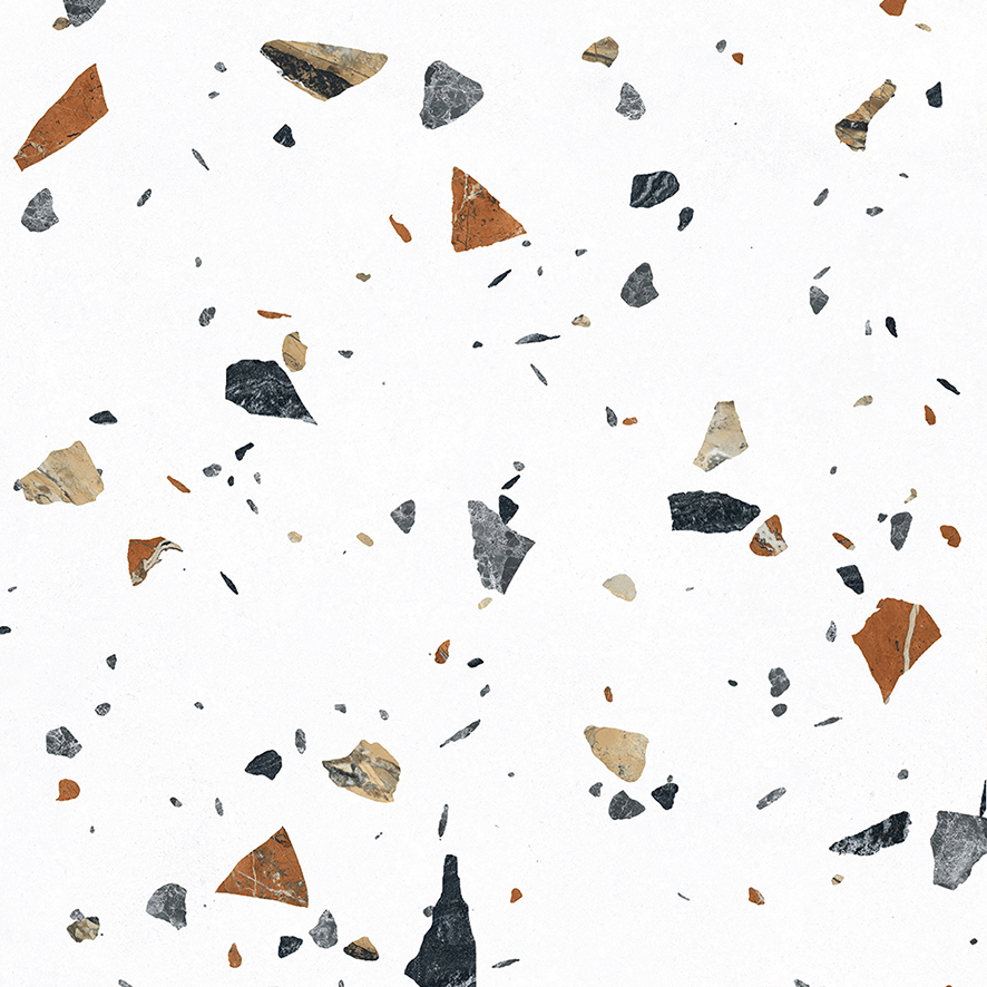 На пол Terazzo Bianco Цветной матовый карвинг 60х60 - фото 18