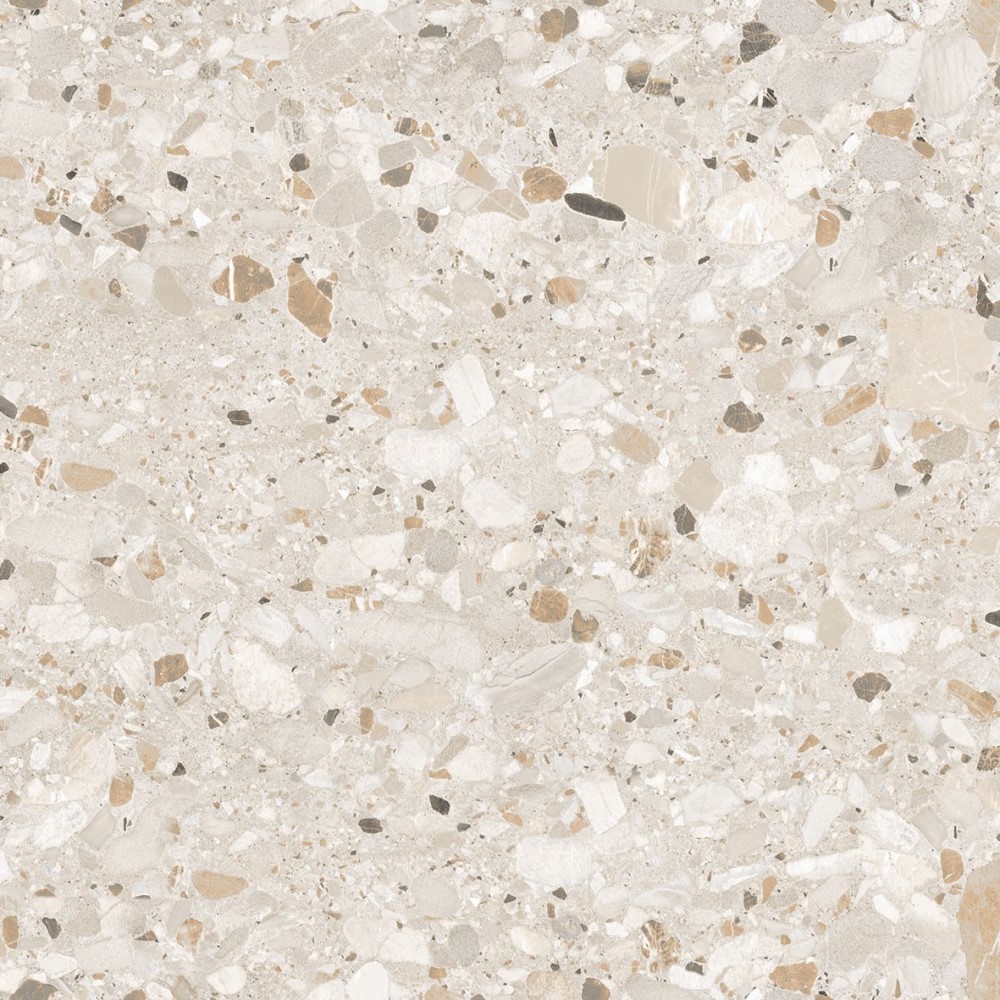 На пол Terazzo Кремовый матовый карвинг 60x60 - фото 2