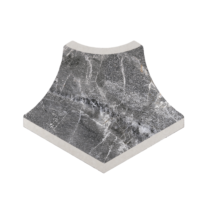 Декоративная вставка Marble Радиальный внешний угол 441 Ceniza R9 42х33х50