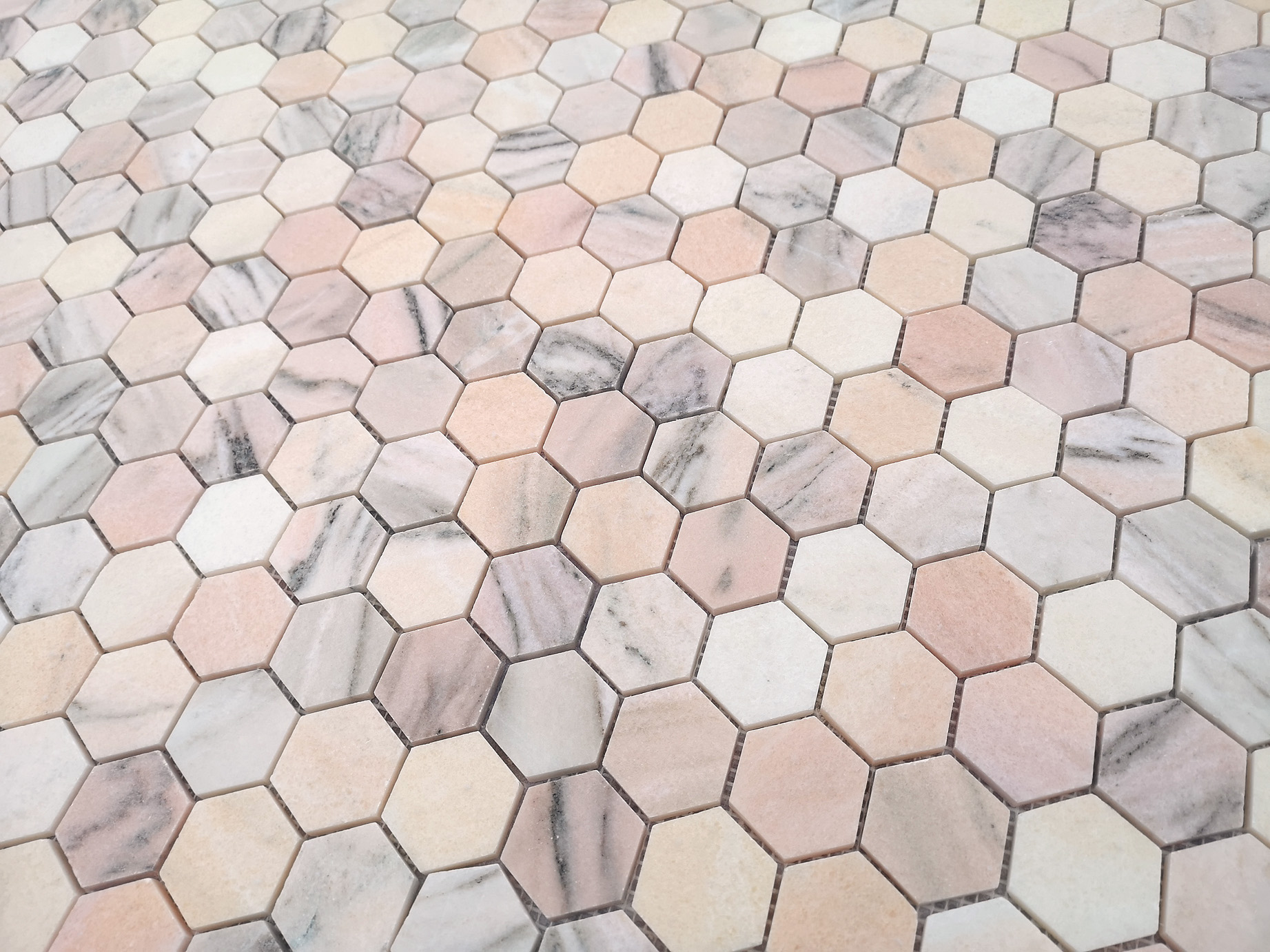 На стену Pietrine Hexagonal Rosa Salmone POL hex 23x40x7 - фото 2