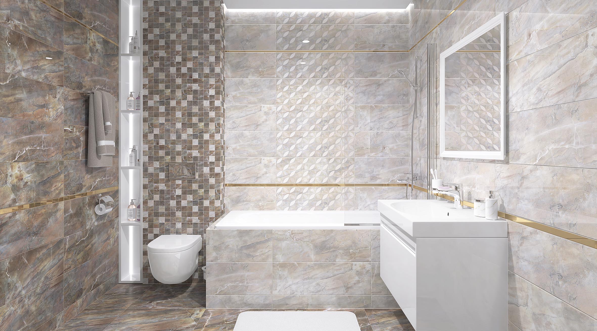 RI 0056 На пол Rich Коричневый 60х60 - фото 9