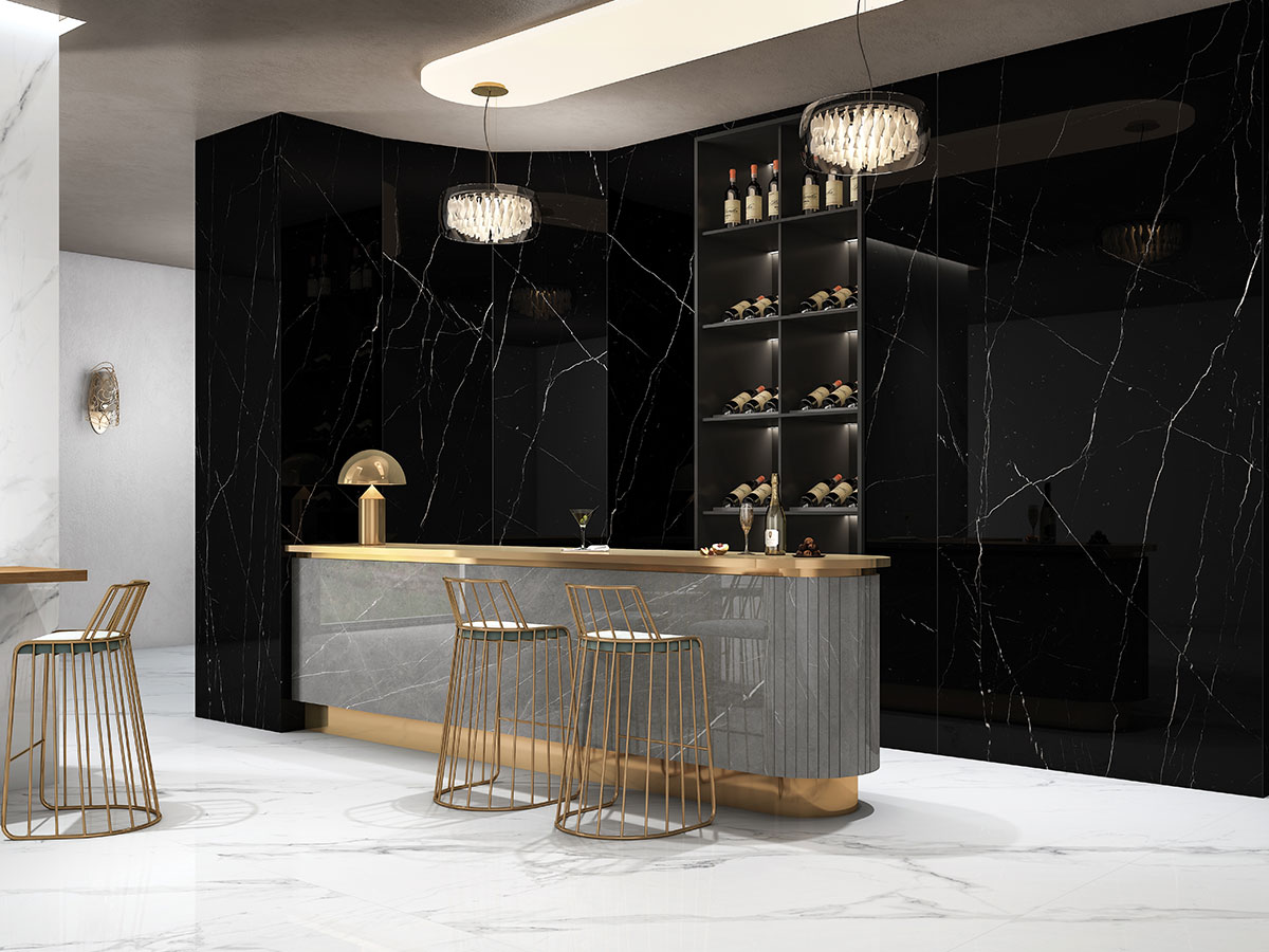 На пол Marquina Night High Gloss 120х278х6 - фото 2