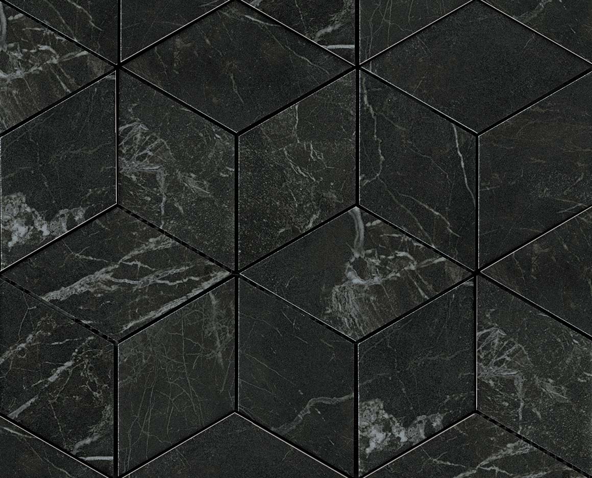 ADVP Декор Marvel Pro Noir St.Laurent Mos. Esagono Lapp.