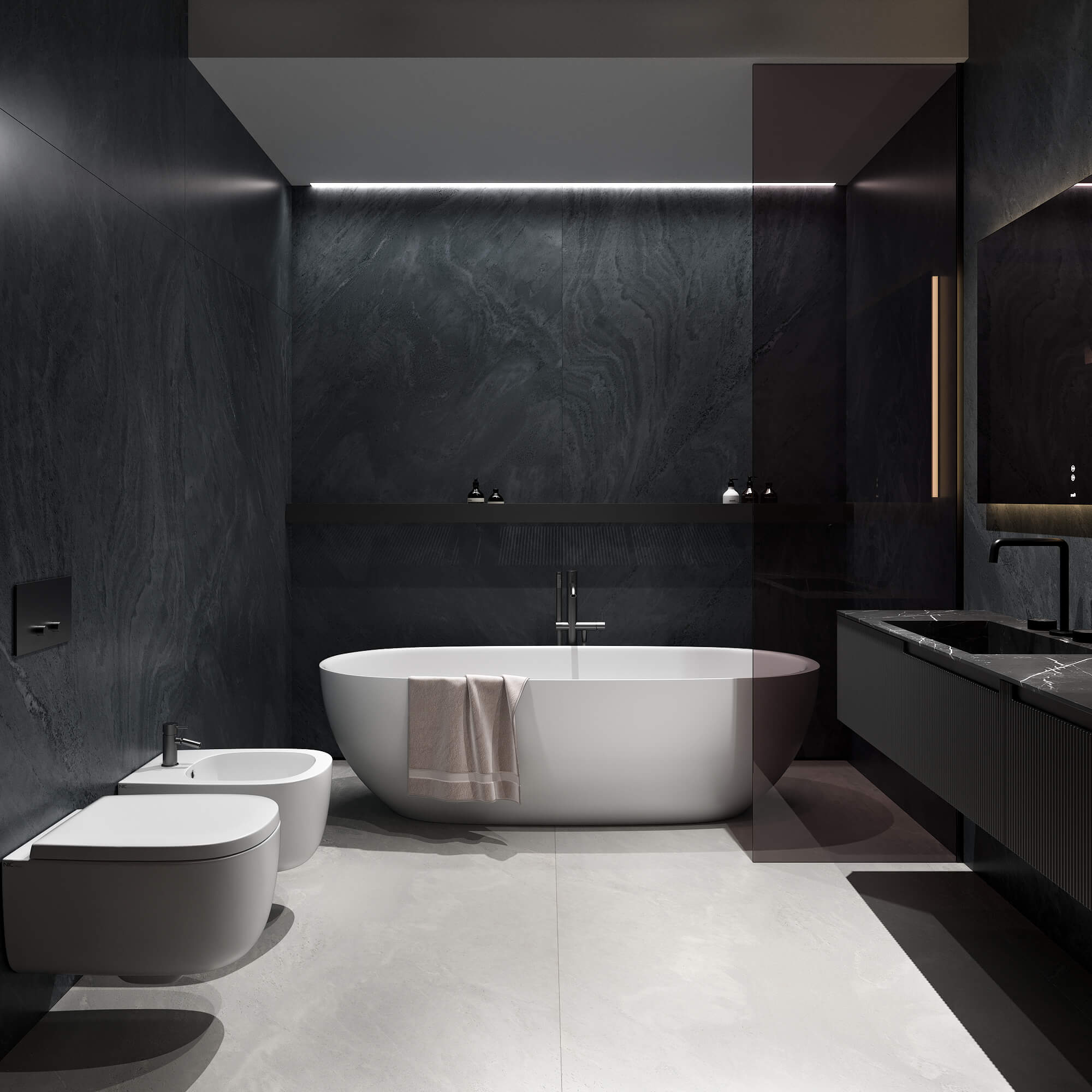 1093 На пол 1XL Slate Nero Mate 180x120 - фото 34