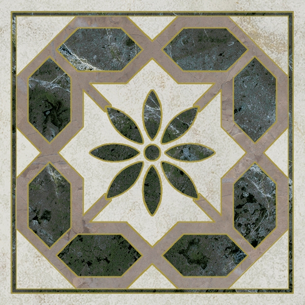 OS/A312/SG606220RL Декоративная вставка Серенада Вставка 3 Лаппатированный Обрезной 7.2x7.2 - фото 4