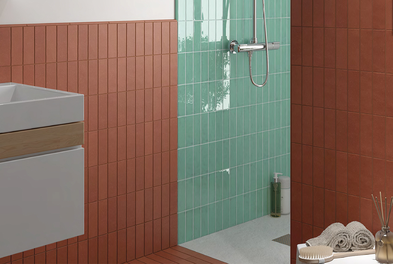 30682 На стену Fango Aquamarine Gloss 5x15 - фото 5