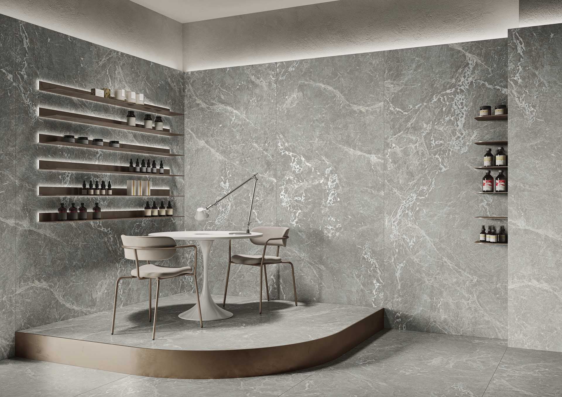 17570215 На пол Marmora Lunense Lucido 6mm 120x278 - фото 19