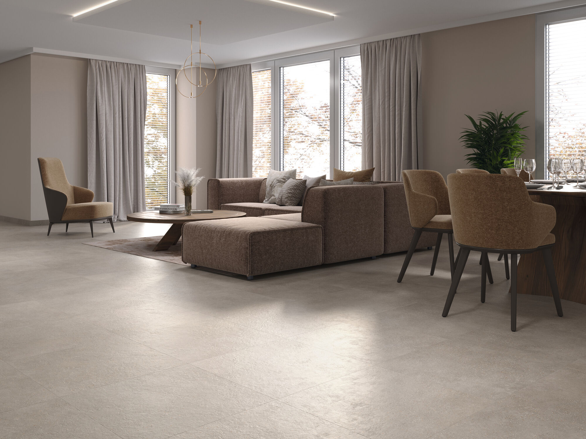 На пол Asphalt Off White Rect 120x60 - фото 16