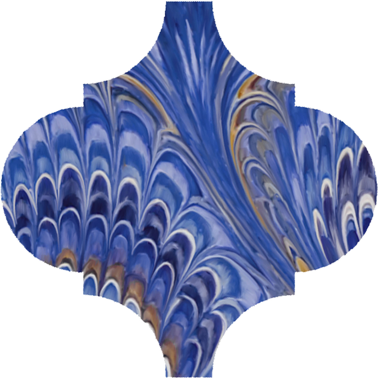 VT/A624/65000 Декор Арабески Венеция Синий матовый 6.5x6.5x0.69 - фото 9
