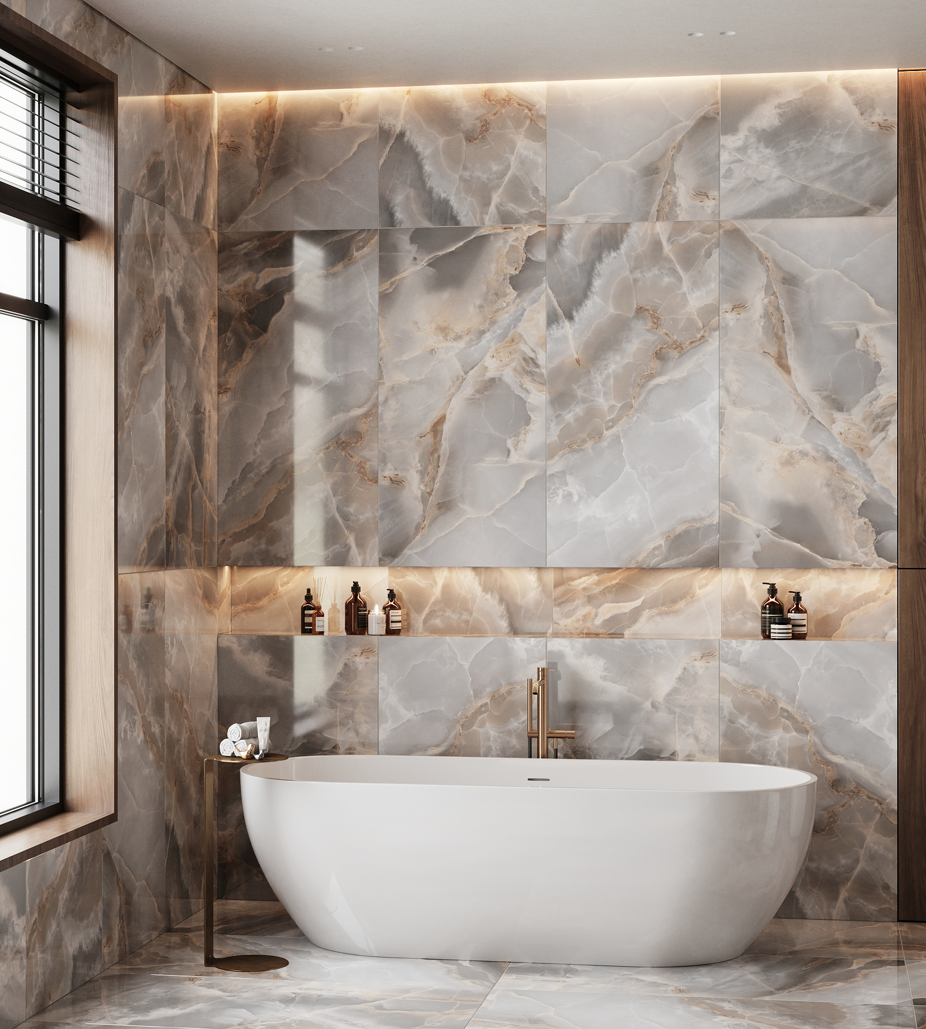 FP1038-A На пол Onyx Royal Full Polished 60x120 - фото 10