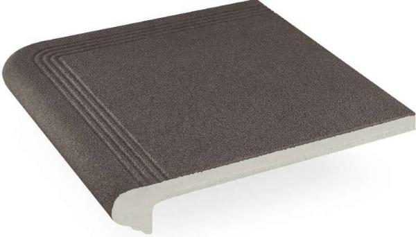 4202 Ступень Бетонная Плитка Угловая 420 Антрацит 32.5x32.5