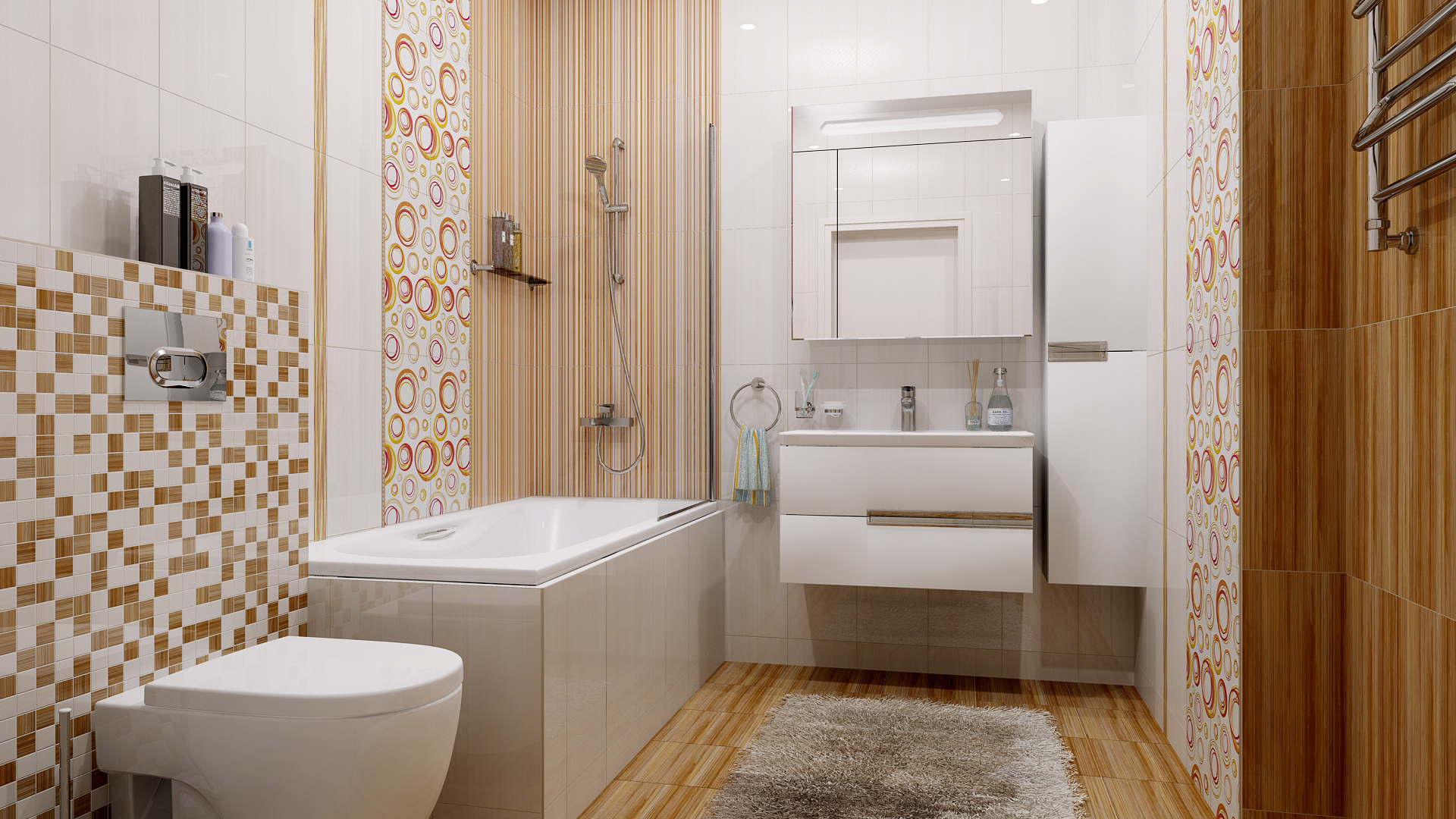 Декор Enigma Бежевый полоски - фото 4