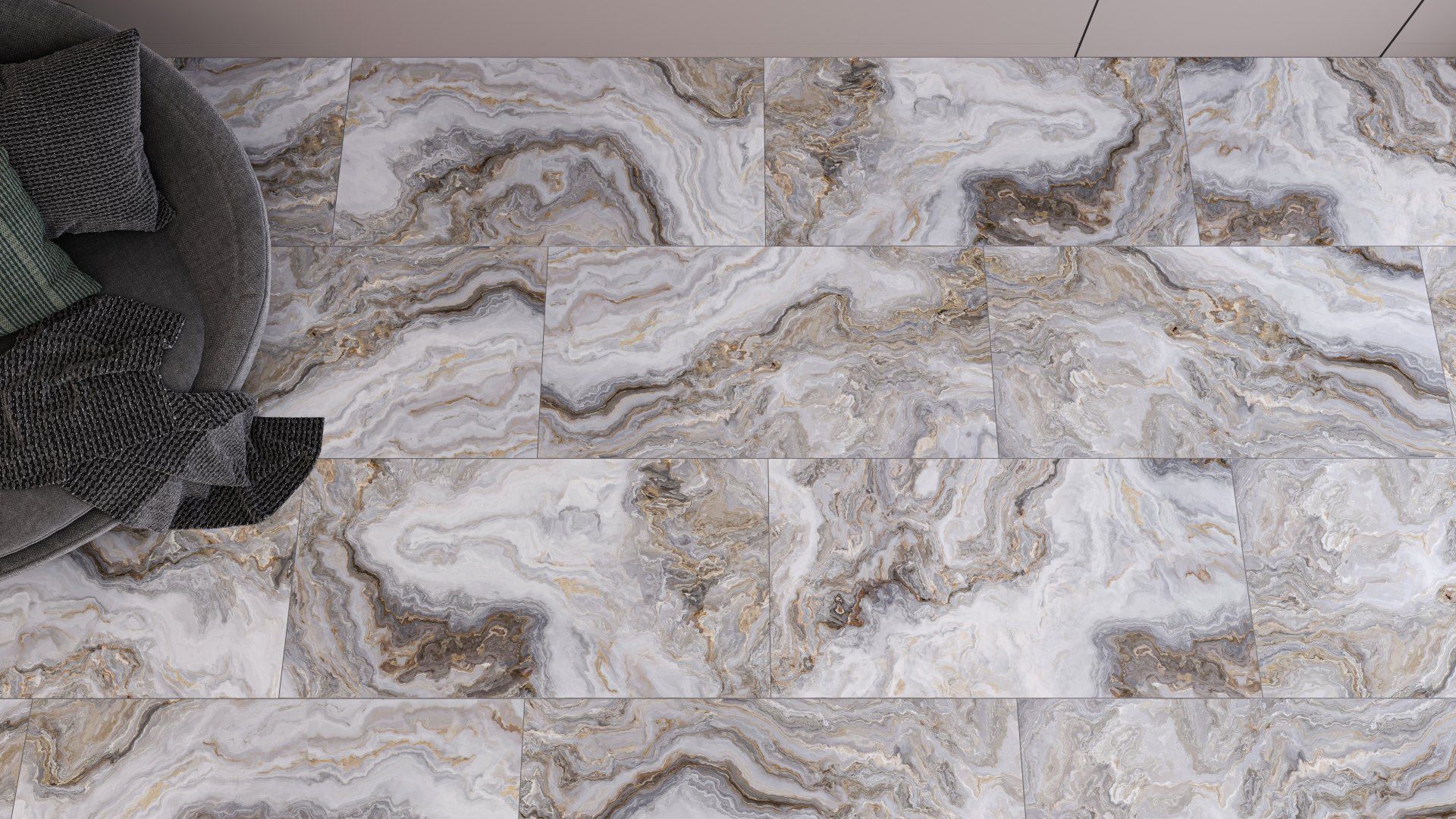 N20352 На пол Luxury Arabesque Grey Polished 60x120 - фото 11