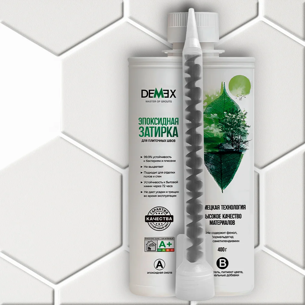  Глянцевая двухкомпонентная эпоксидная затирка 104 Теплый серый - фото 2