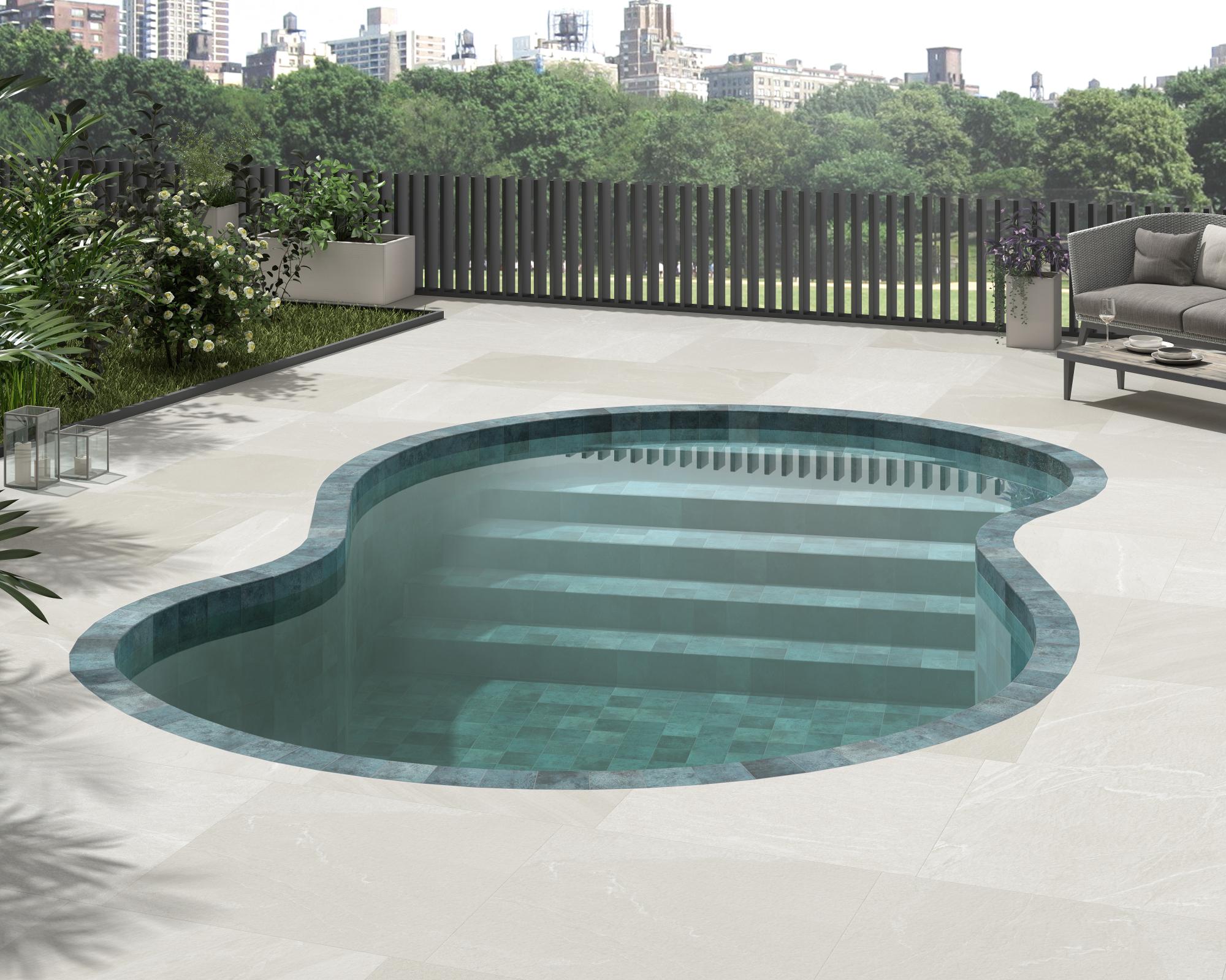 188827 На пол Tahiti Turquoise Glossy 14.7x14.7 - фото 7