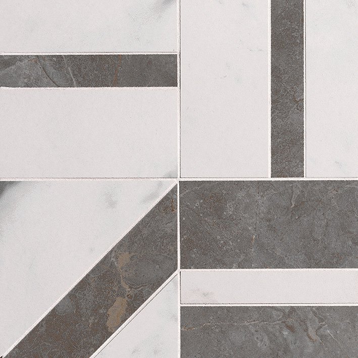 fRDM Напольная Roma Stone Carrara / Pietra Grey Deco Mosaico 30x30