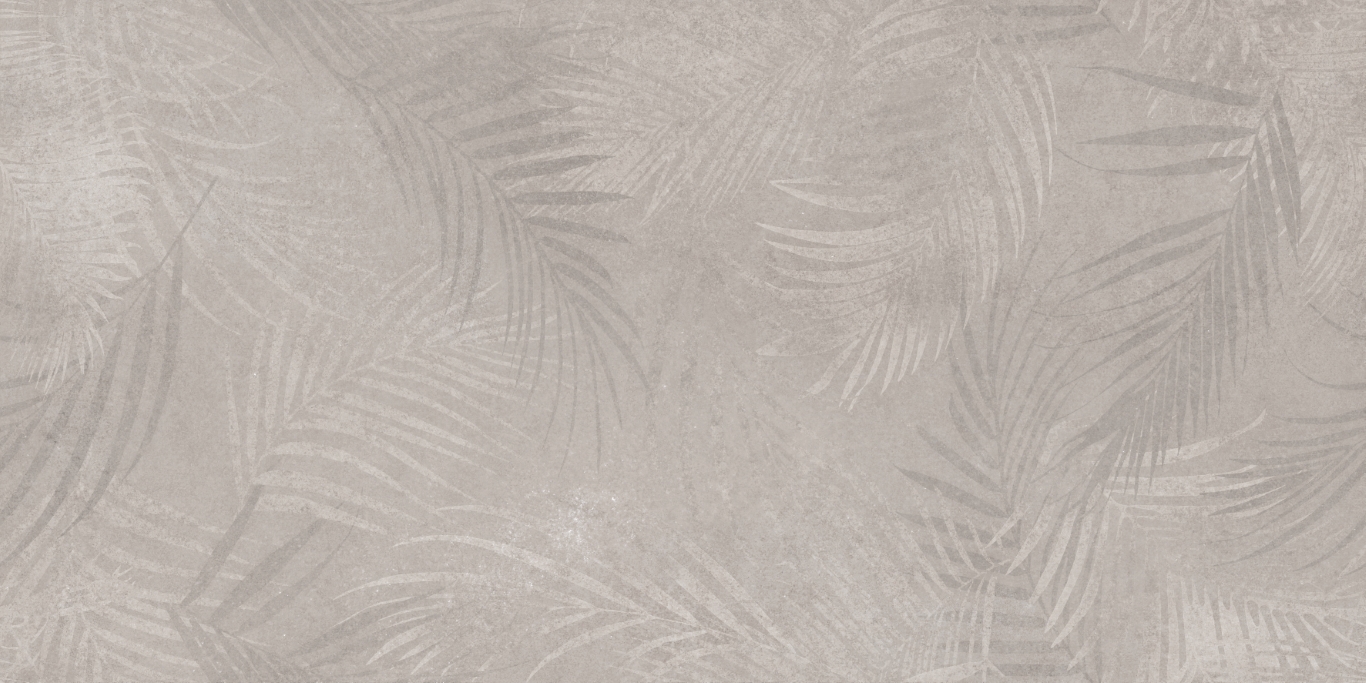 17549 На стену Floresta Листья светло-серый ректификат 60x120
