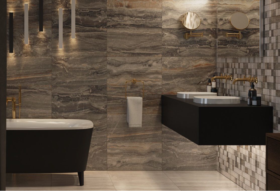 K9466278LPR1VTE0 На стену Bergamo Теплый Микс Лаппато R9 Ректификат 5х5 - фото 2