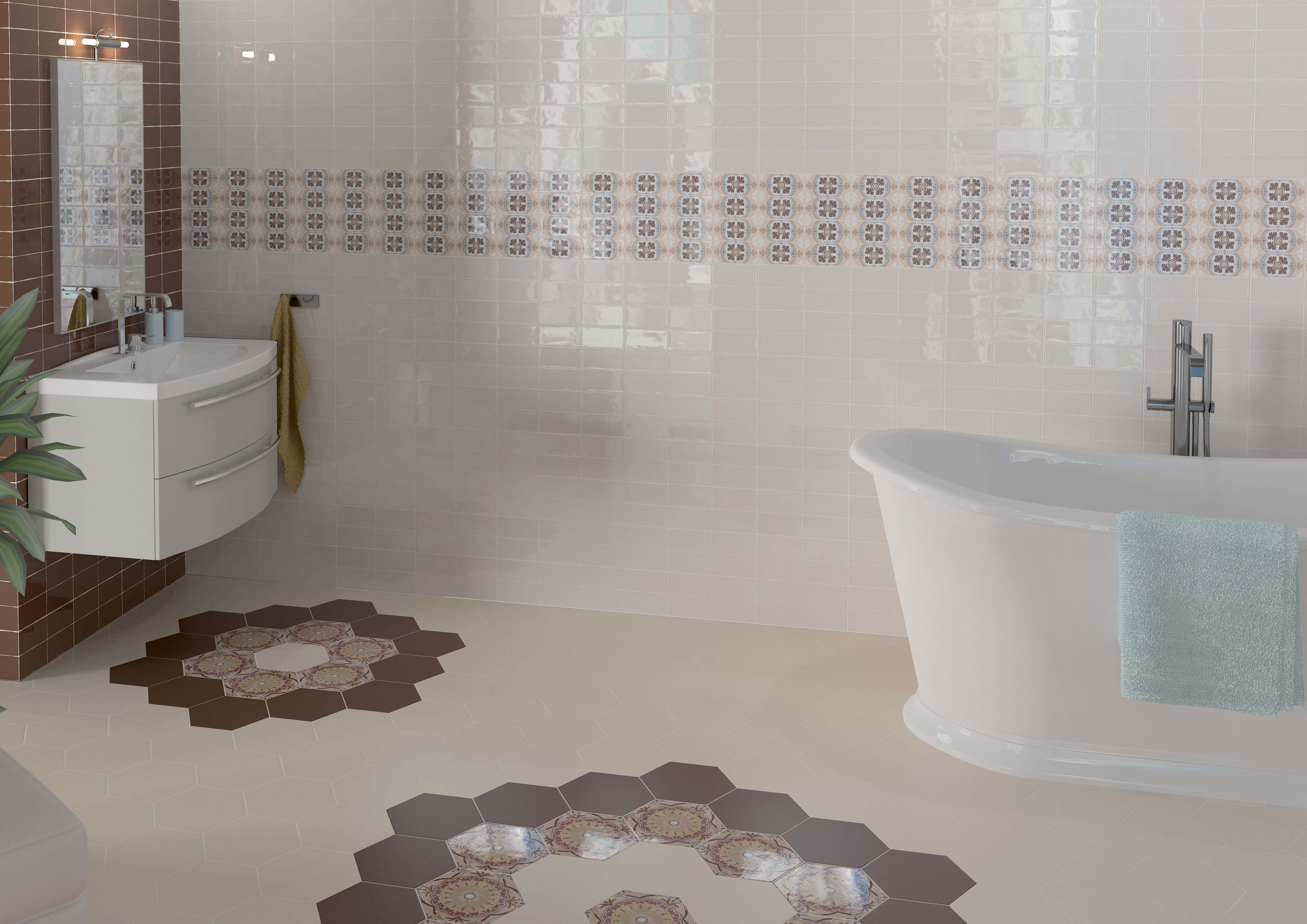 20340 На пол Hexatile Gris Mate - фото 5