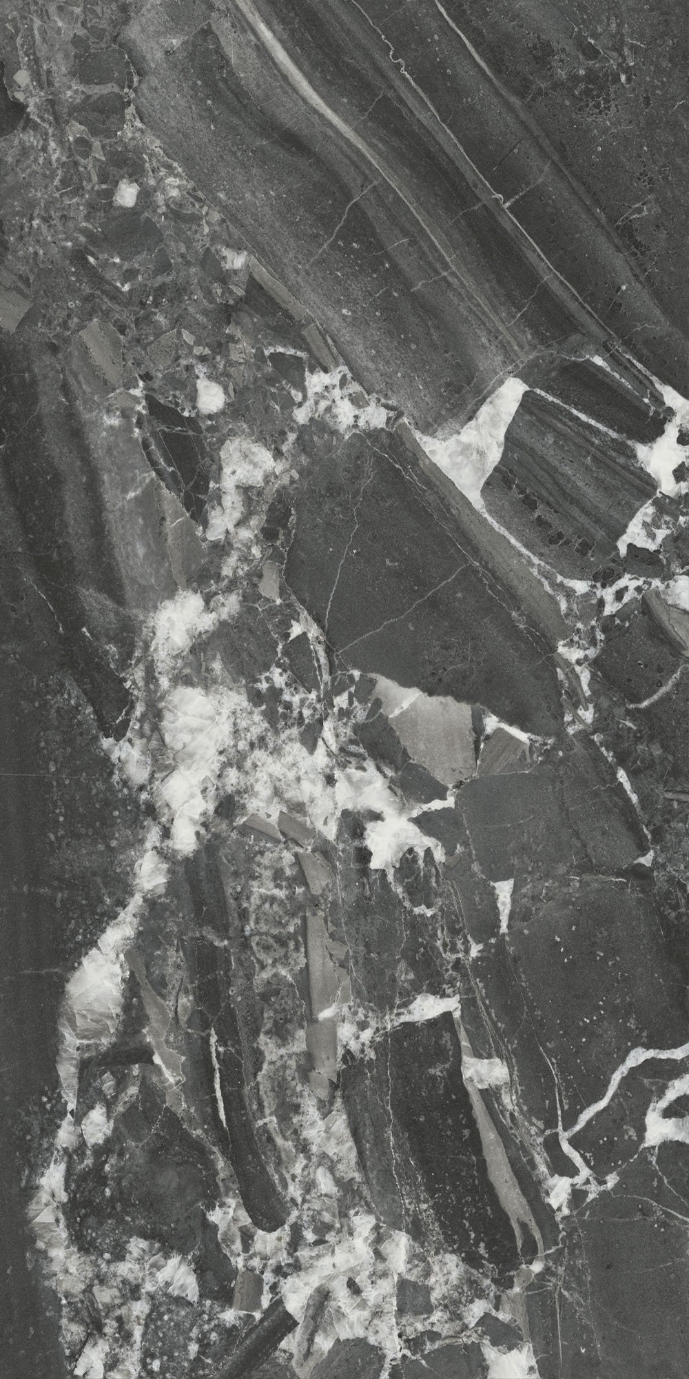 48007R На стену Риальто Чёрный глянцевый обрезной 40x80x1 - фото 2