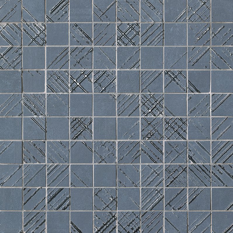 fOY0 Настенная Bloom Metal Blue Silver Mosaico 30.5x30.5