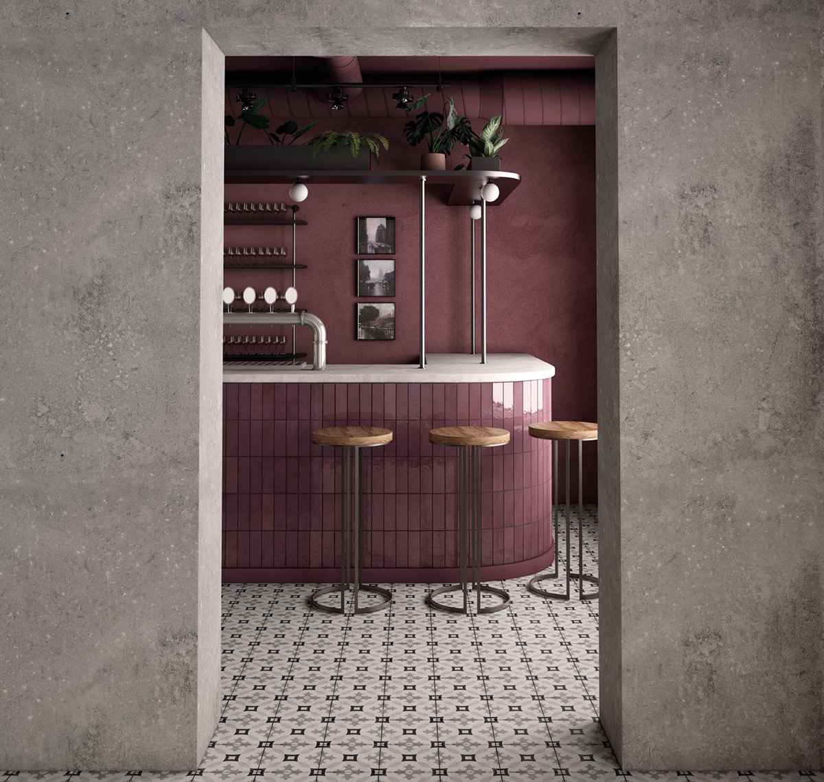 24415 Декор Art Nouveau Inspire Grey 20x20 - фото 7