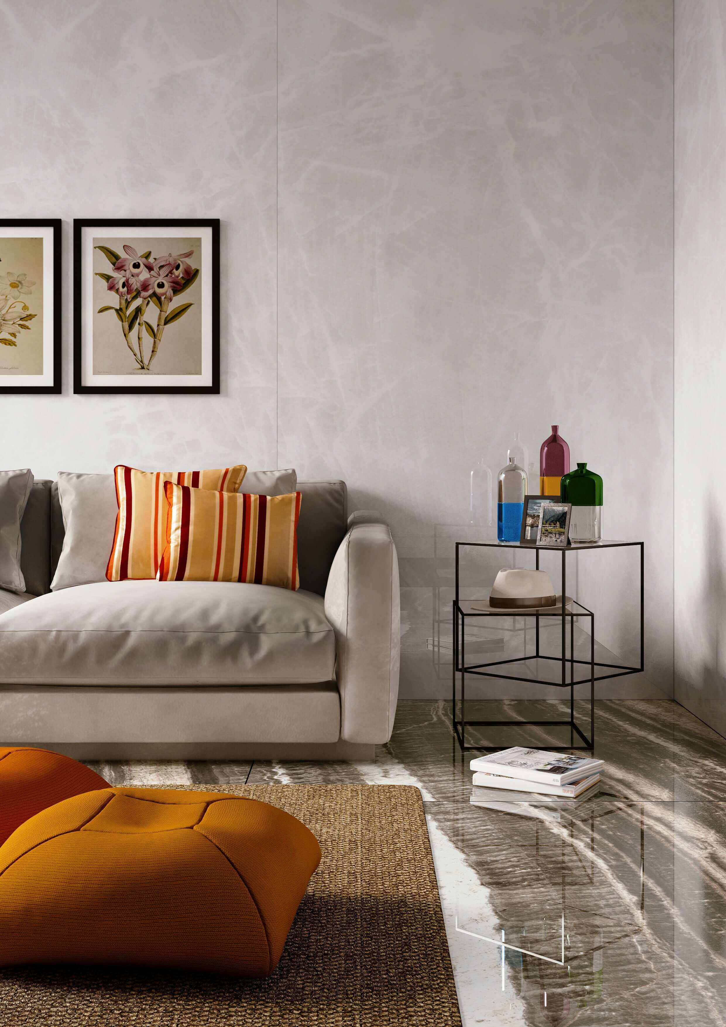 14570216 На пол Onici Arancio Lucido 6mm 120x278 - фото 4