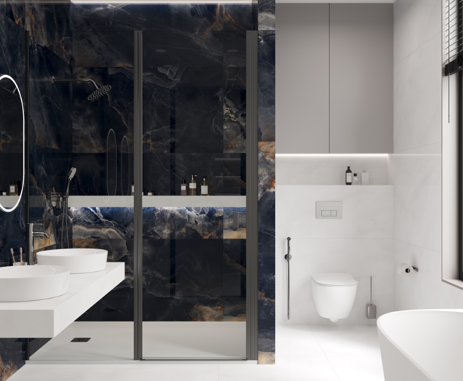 На пол Interstellar Black Чёрный полированный 80х80 - фото 18