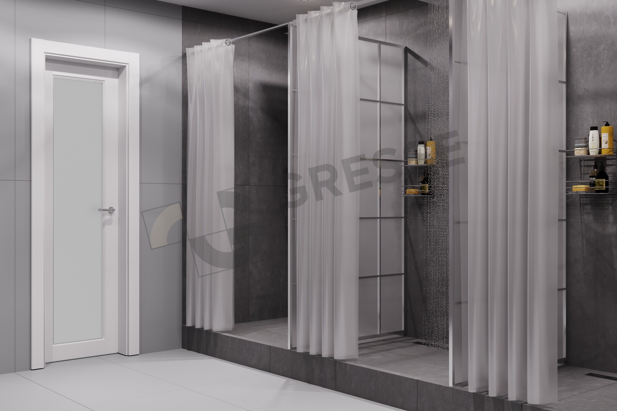 GRS 09-07 На пол Sigiriya Drab лофт серый (темно-серая масса) 60x60 - фото 4