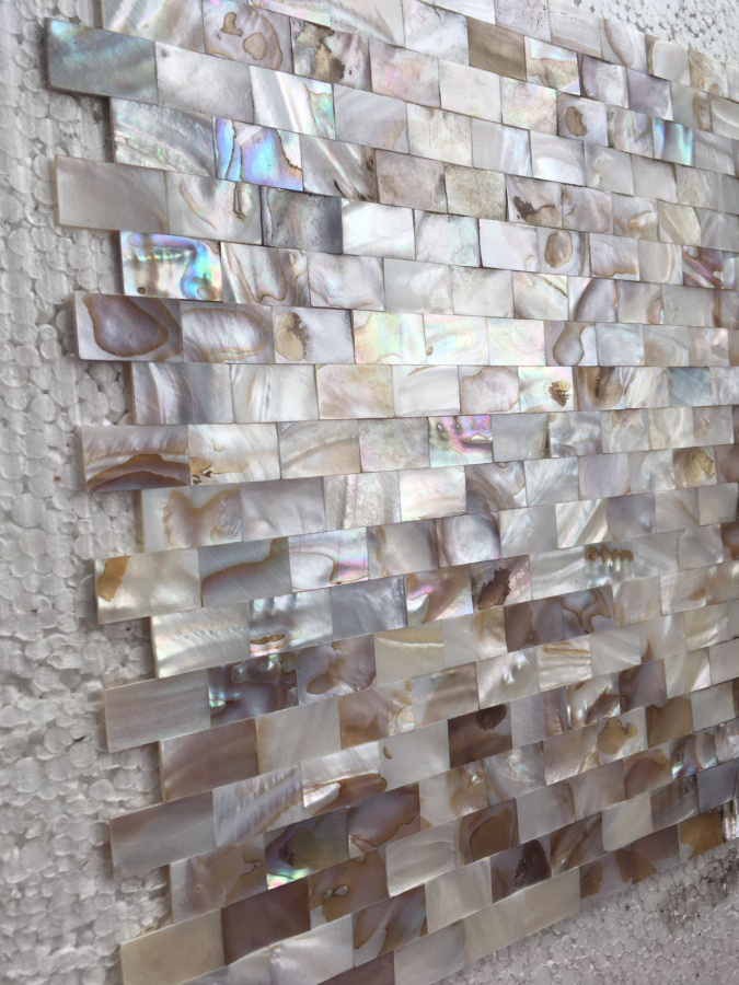 PIX700-2 На стену Каменная Из натурального перламутра 25x15 300х300х2 - фото 2