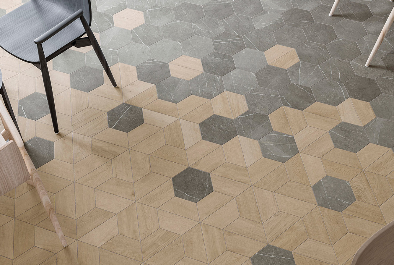 120279 На пол 60 Grad Chevron B Wood Dark - фото 21