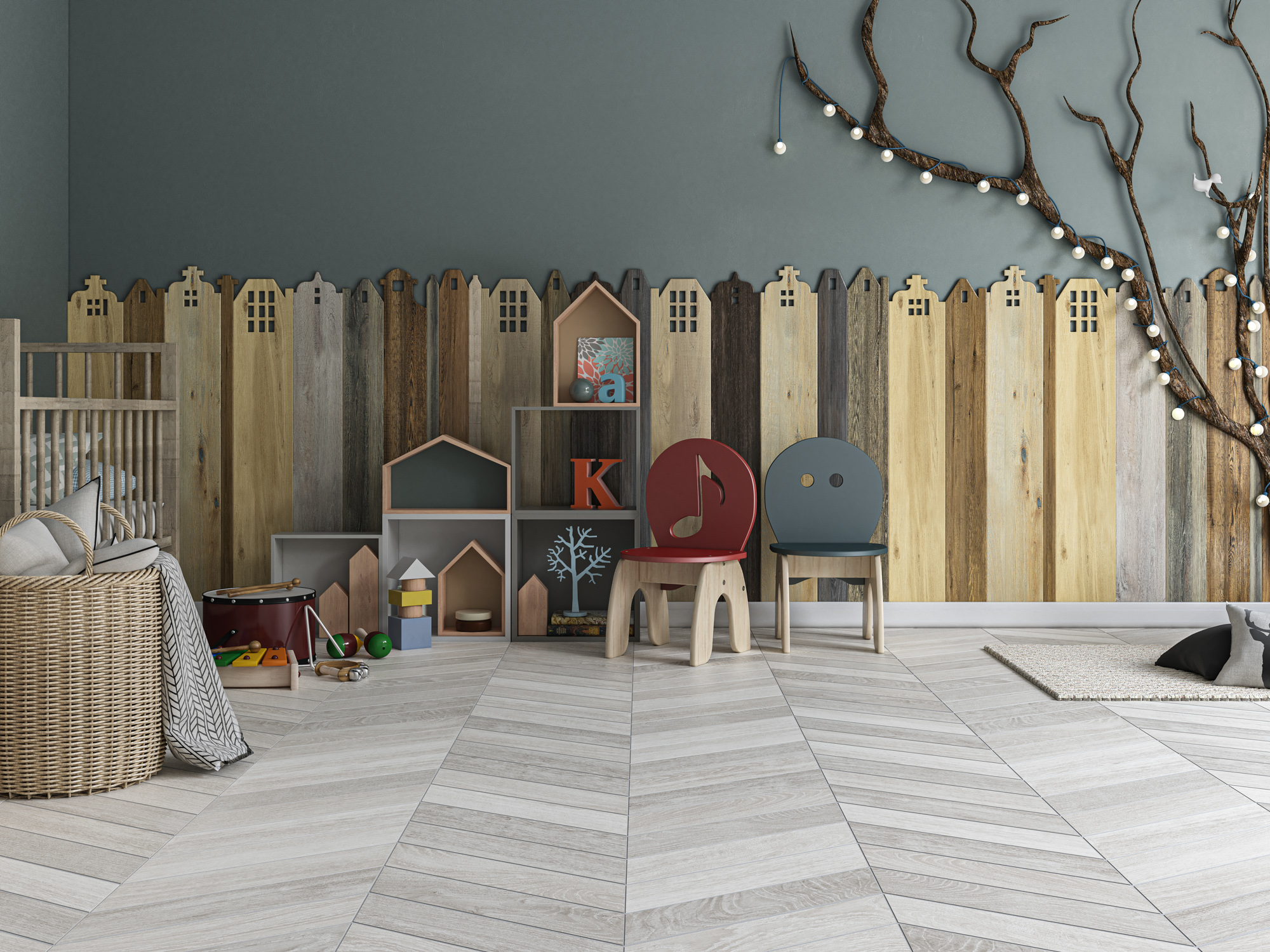 На пол Ancona Chevron Chocolat 8x40 - фото 4