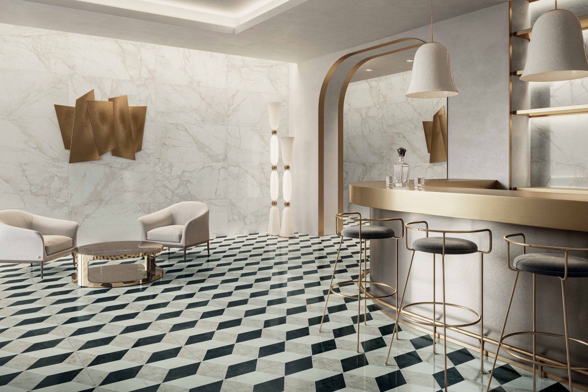 PF60014088 Декор Tarsia Frame Nero Deco Lux 3D Rett 60x120 - фото 4