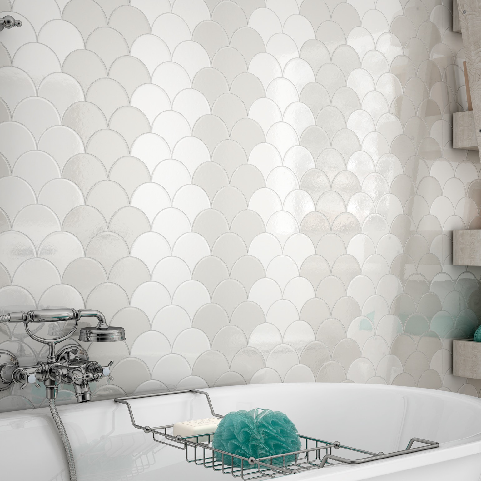 21911 На стену Scale Hexagon White 10.7x12.4 - фото 12