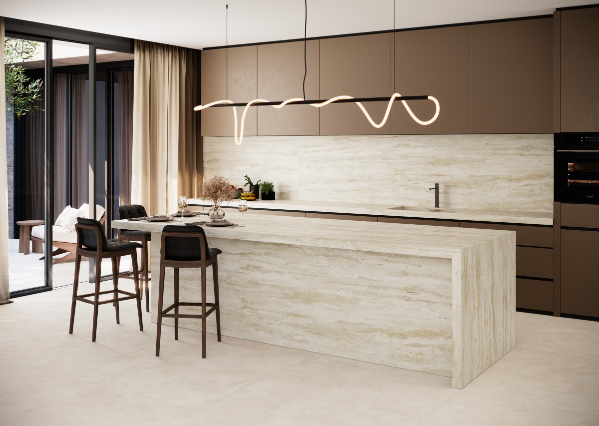 78T338E На пол Travertino Grey 5.6mm 120x278 - фото 5