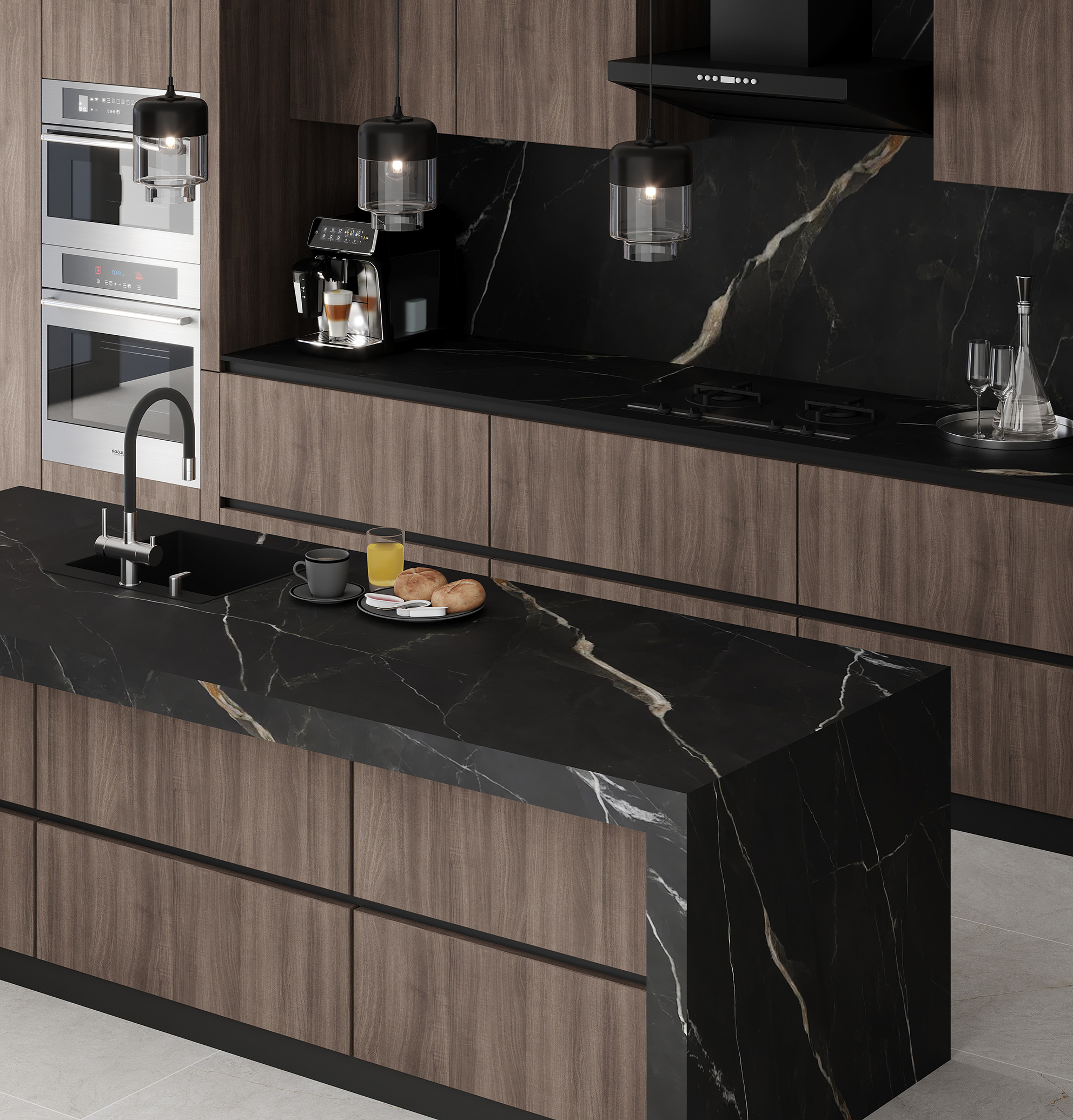 На пол Matt Fancy Antracite Texture 1600х3200х12 - фото 23