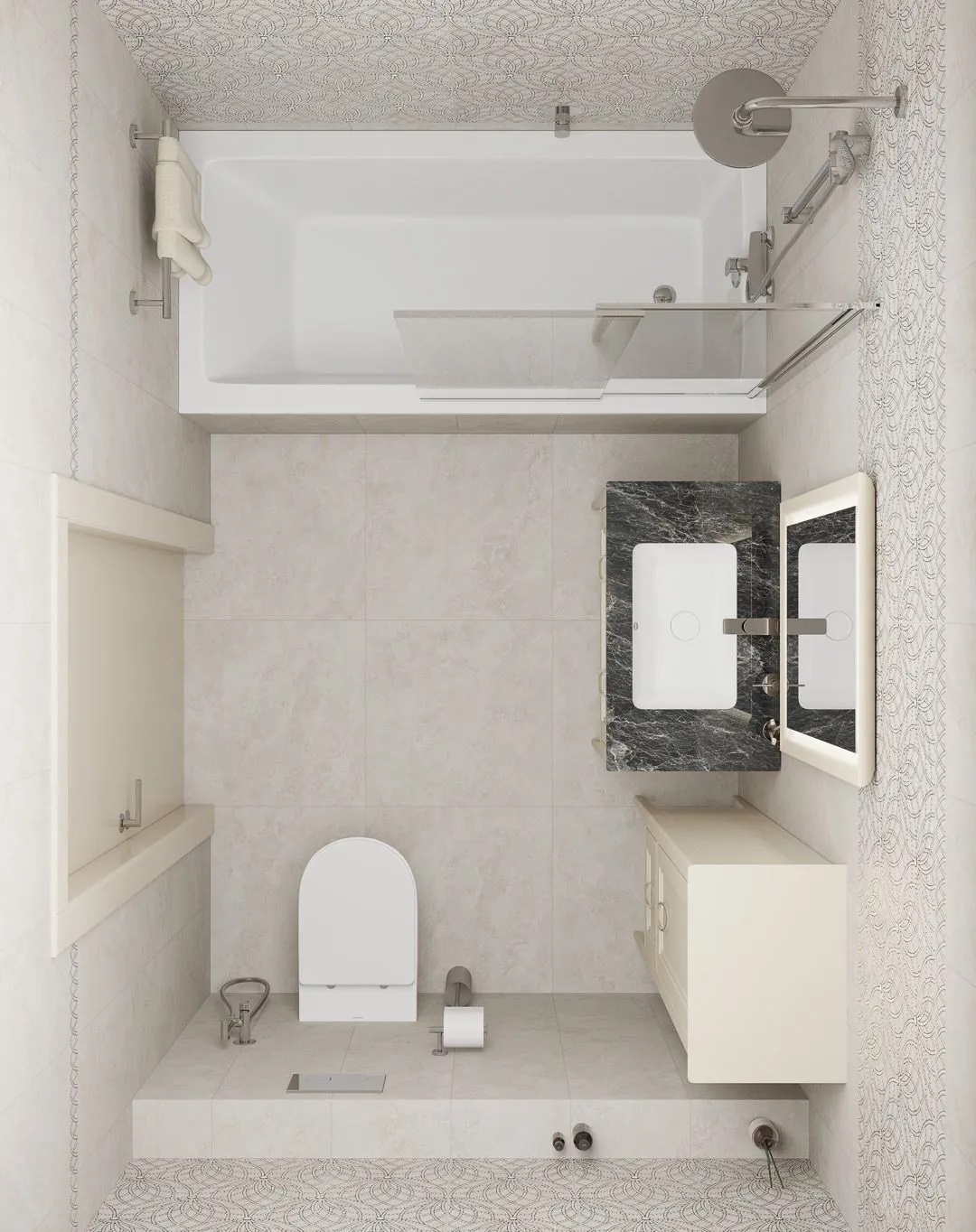 KMD2PTG006BR На стену Литос Чипсет бежевый светлый матовый обрезной 30x60x0.9 - фото 24