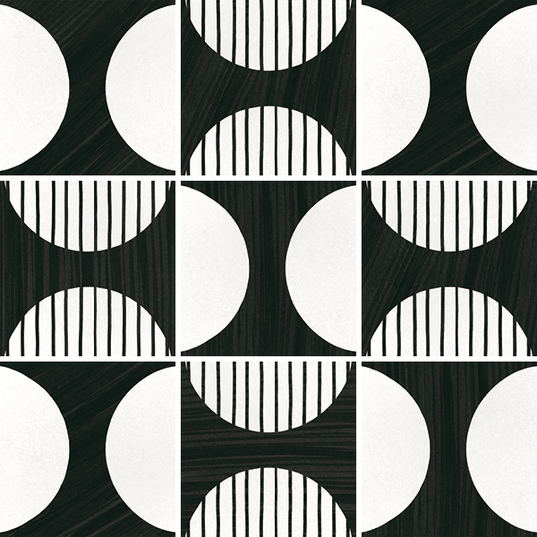 22126 На пол Caprice Deco Moonline B&W 20x20 - фото 3