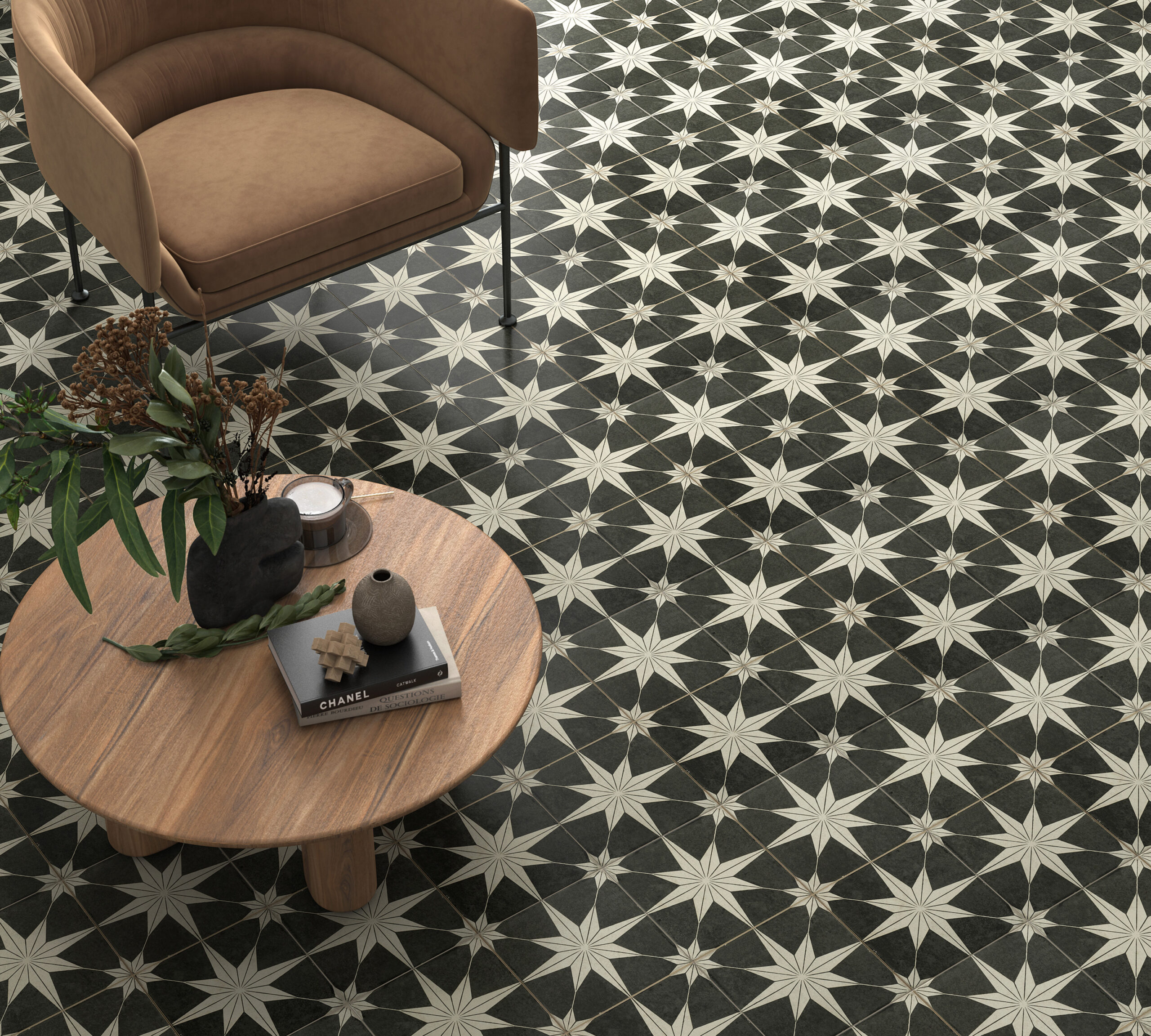 На пол Scintilla LS Black Pre-cut 45x45 - фото 2