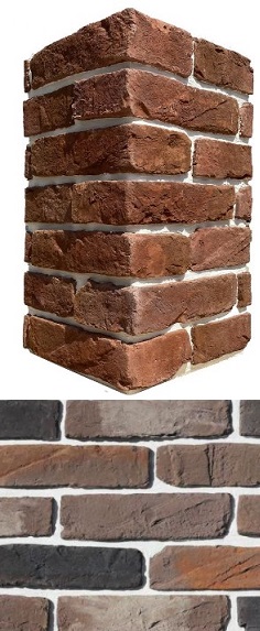 394-65 На стену Тироль брик Design угол 13x7.3