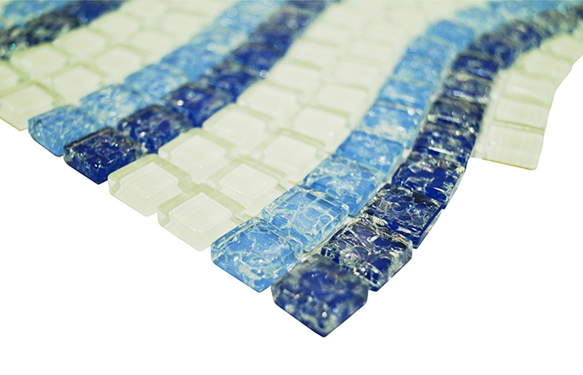 МС 1092 На стену Мозаика стеклянная Шахматка черная. белая 15х15 300х300 - фото 6