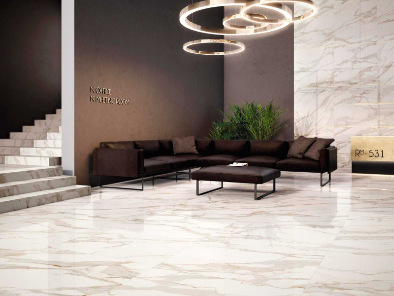 W278 На пол Purity Marble Pure White Lux 120x278 - фото 15