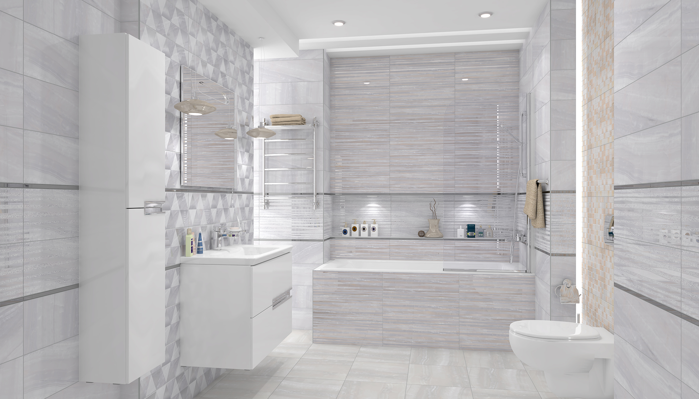 17-10-11-1186 На стену Diadema Бежевая Рельеф - фото 3