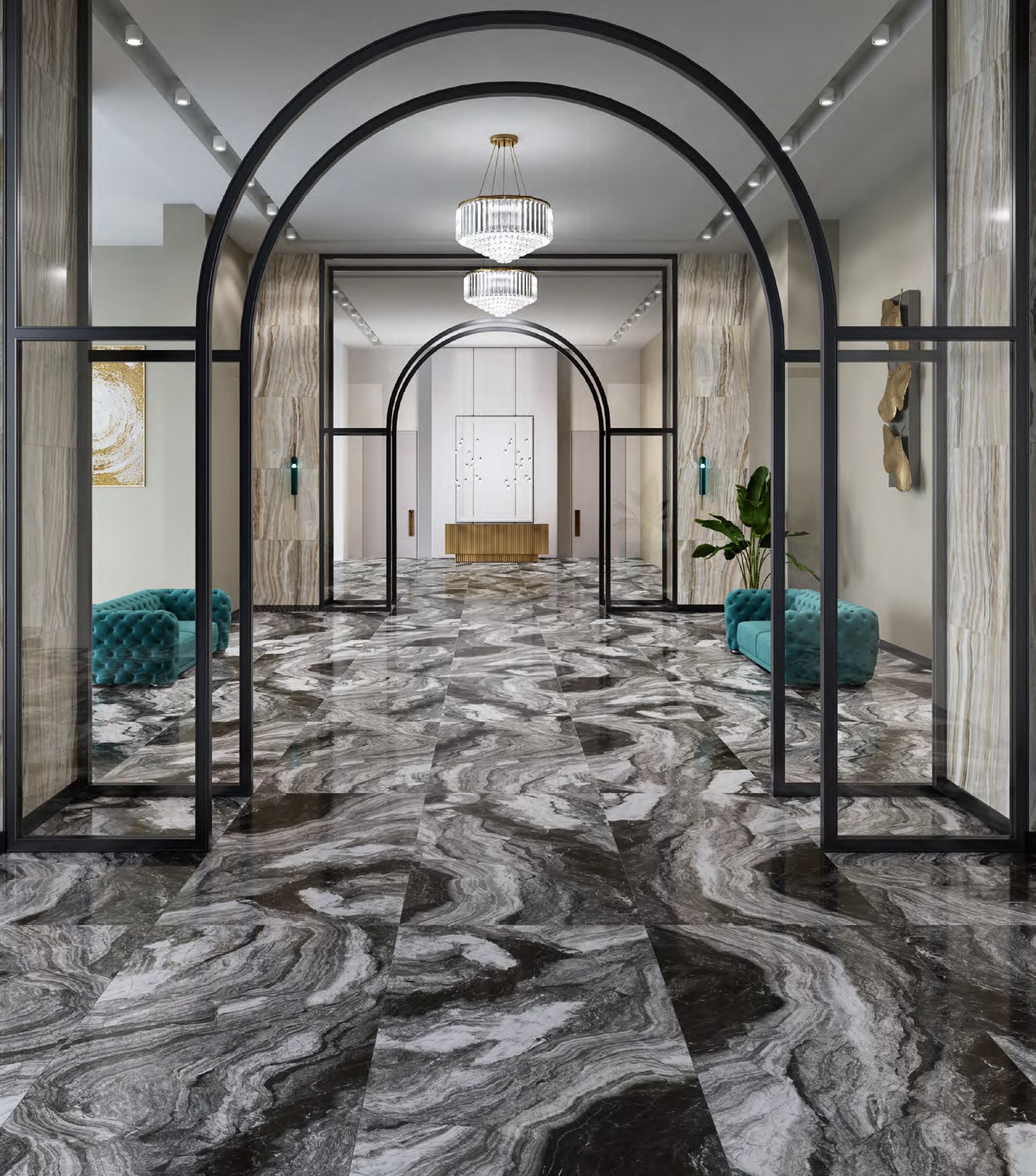 SG50005822R На пол Ониче Серый светлый лаппатированный обрезной 60x119.5x0.9 - фото 19