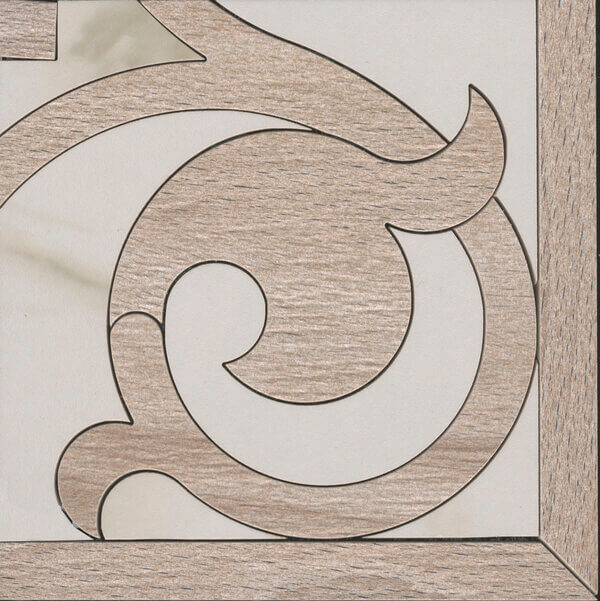 ID120 Декоративная вставка Карелли Угол Беж наборный