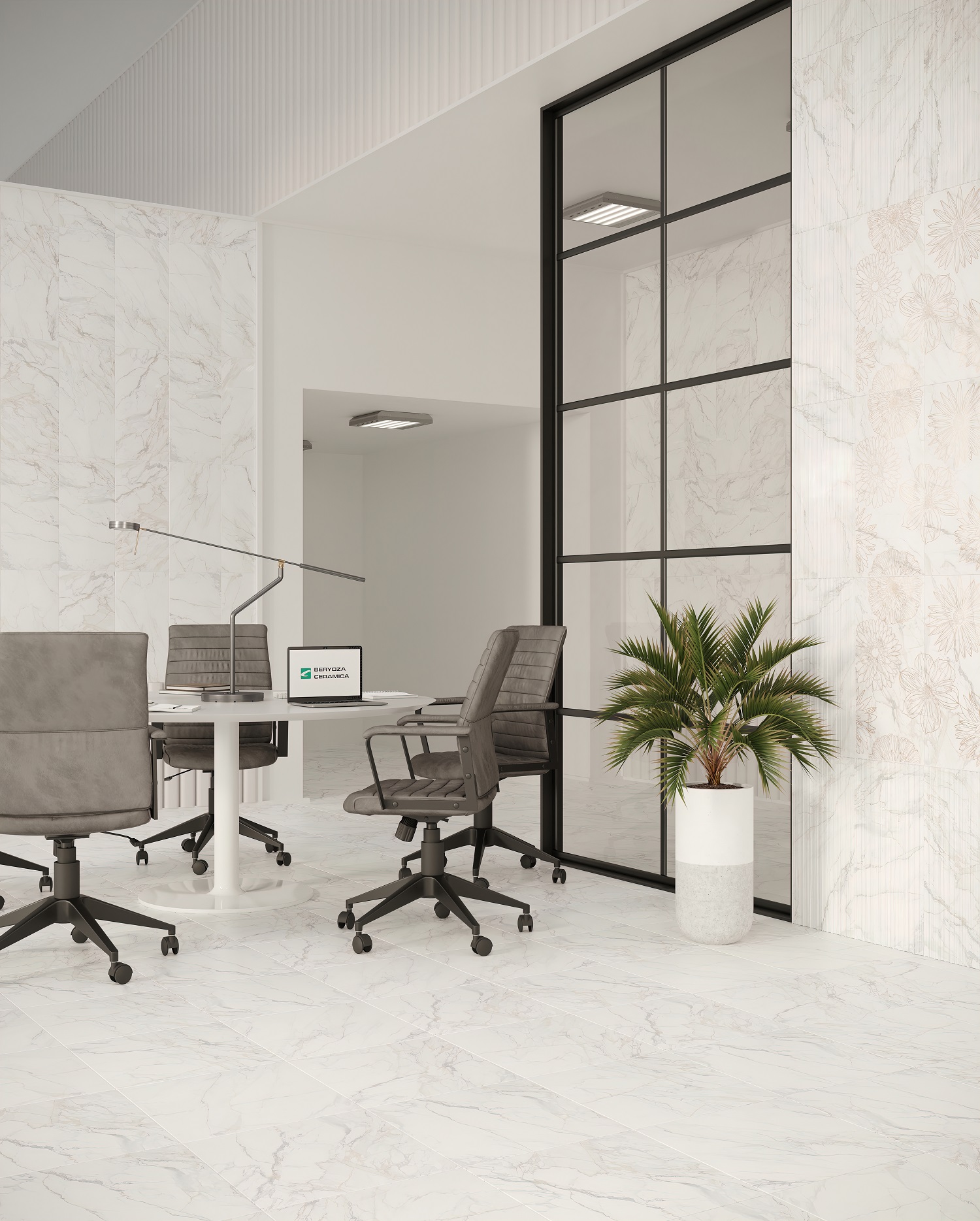 Декор Briere D Flower Белый 1 - фото 12